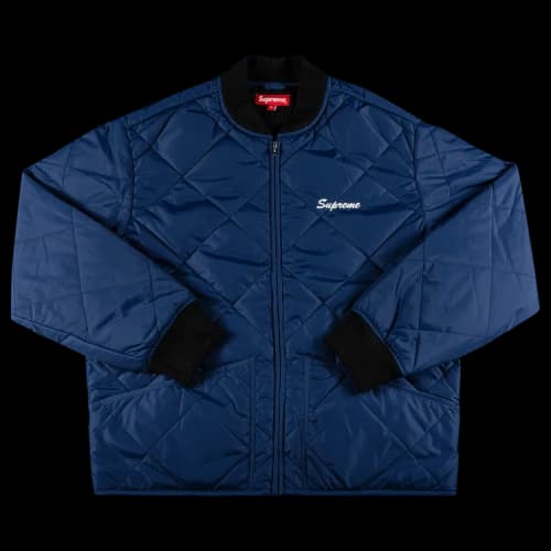 Supreme Quit Your Job Quilted Work Jacket 'Blue'
