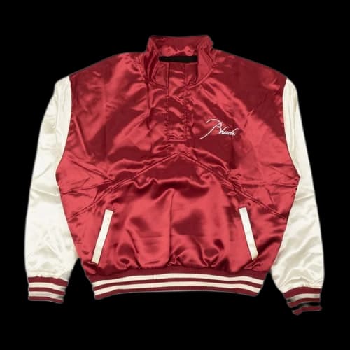 Rhude Embroidered Logo Varsity Pullover Jacket 'Burgundy'