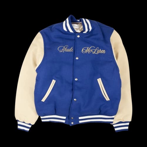 Rhude x McLaren Varsity Bomber Jacket 'Blue'