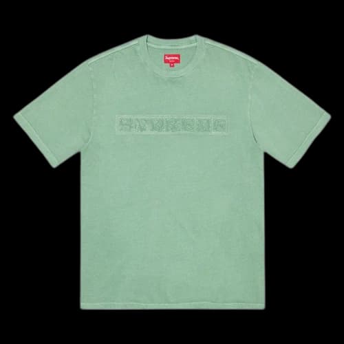 Supreme Embossed Vines Short-Sleeve Top 'Sage'