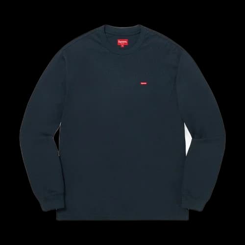 Supreme Small Box Long-Sleeve Tee 'Navy'