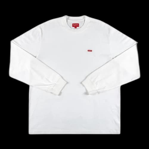 Supreme Small Box Long-Sleeve Tee 'White'
