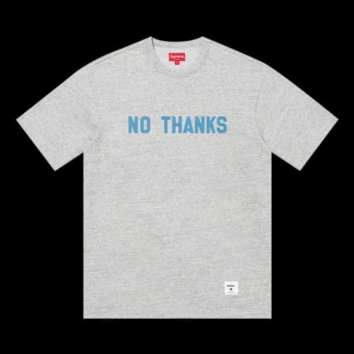 Supreme No Thanks Short-Sleeve Top 'Heather Grey'