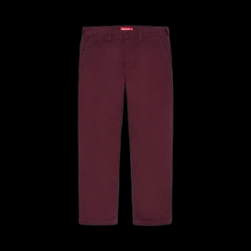Supreme Work Pant 'Burgundy'