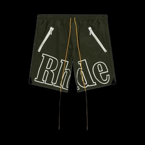 Rhude Logo Shorts 'Olive'