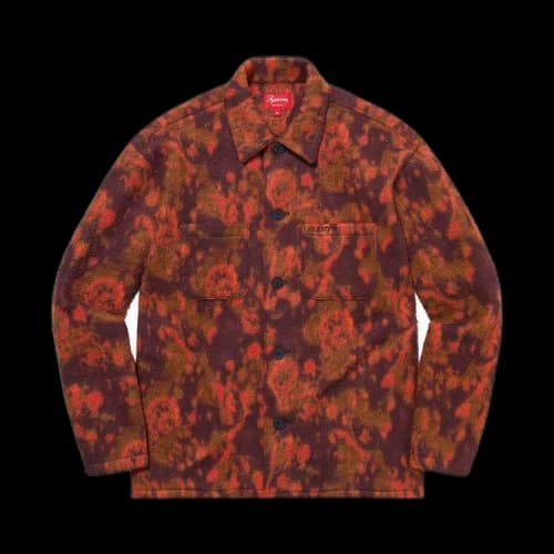 Supreme Paisley Fleece Shirt 'Red'