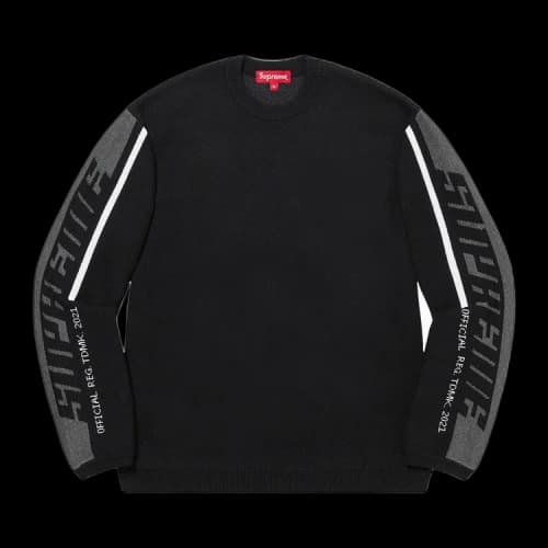 Supreme Sleeve Stripe Sweater 'Black'