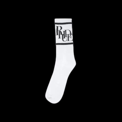 Rhude Scramble Logo Sock 'White/Black'