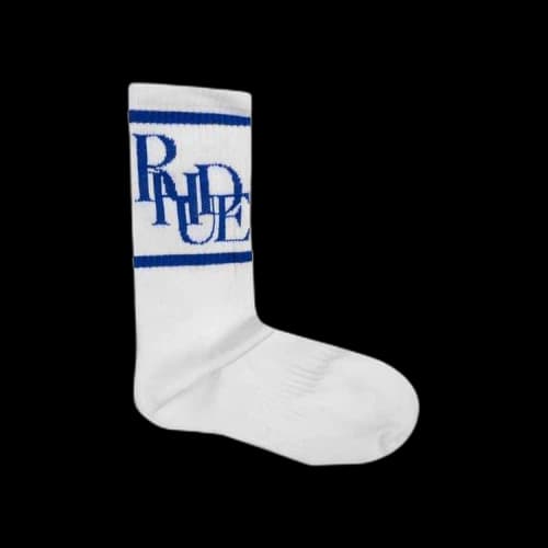 Rhude Scramble Logo Socks 'White/Blue'