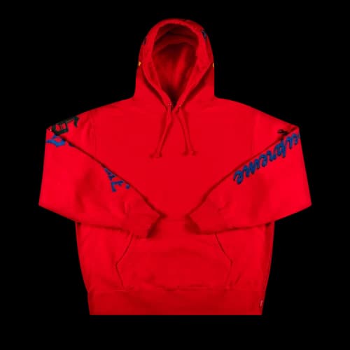 Supreme Multi Logo Hooded Sweatshirt 'Red'