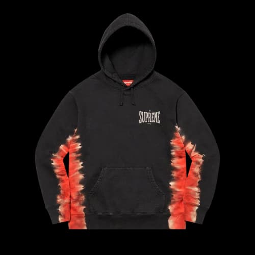 Supreme Bleached Hooded Sweatshirt 'Black'