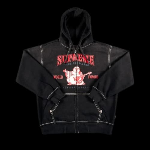 Supreme x True Religion Zip Up Hooded Sweatshirt 'Black'