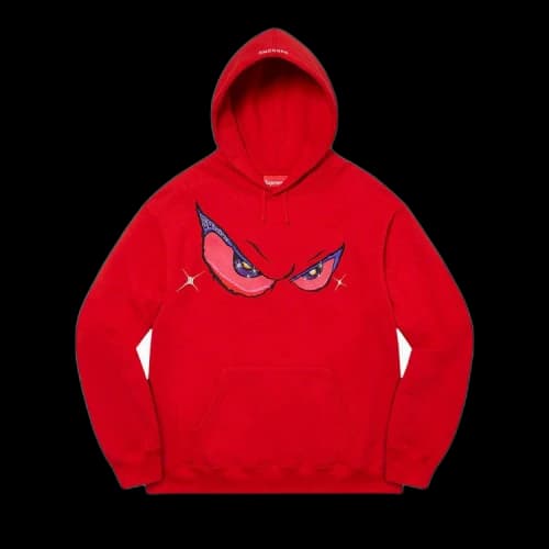 Supreme Eyes Hooded Sweatshirt 'Red'