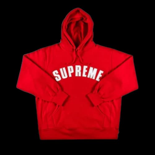 Supreme Pearl Logo Hooded Sweatshirt 'Red'