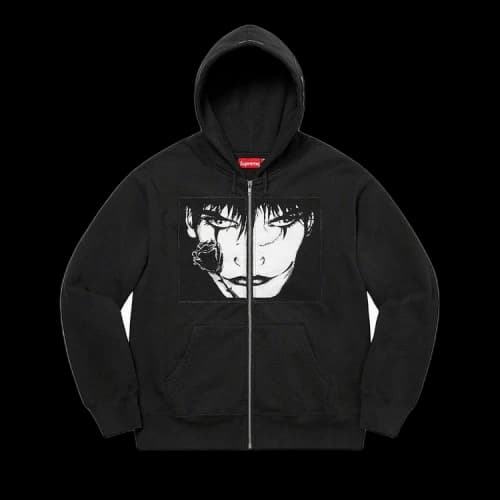 Supreme x The Crow Zip Up Hooded Sweatshirt 'Black'
