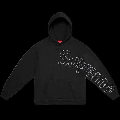 Supreme Reflective Hooded Sweatshirt 'Black'