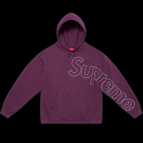 Supreme Reflective Hooded Sweatshirt 'Eggplant'