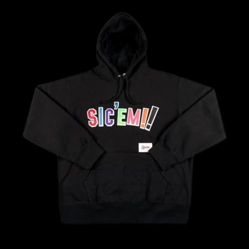 Supreme x WTAPS Sic'em! Hooded Sweatshirt 'Black'