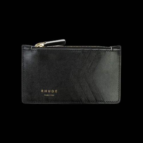 Rhude Zip Card Holder Wallet 'Black'