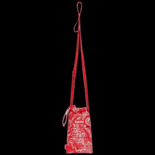 Supreme Puffer Neck Pouch 'Red Paisley'