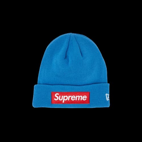 Supreme x New Era Box Logo Beanie 'Blue'