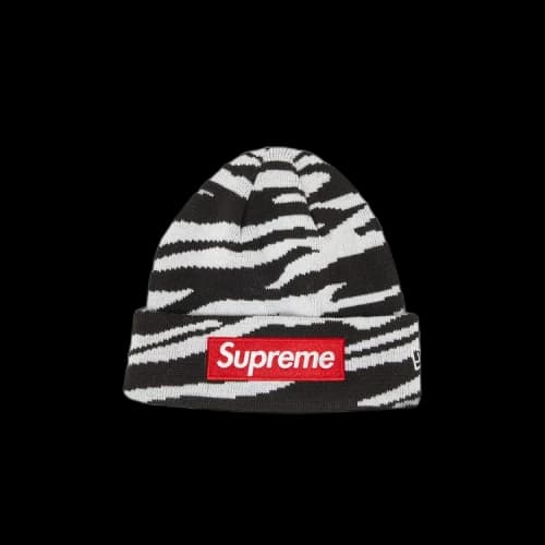 Supreme x New Era Box Logo Beanie 'Zebra'