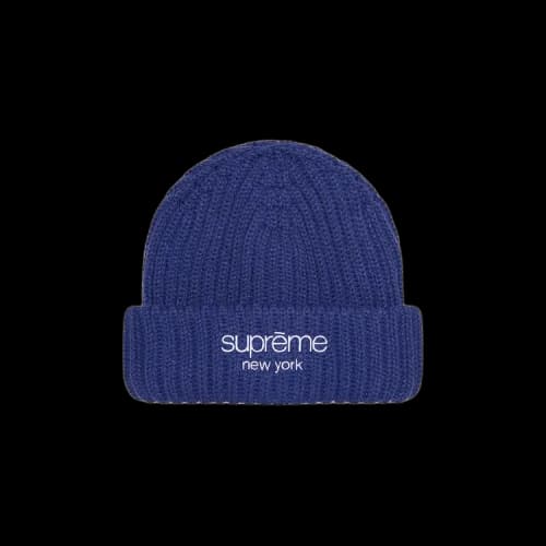 Supreme Ribbed Beanie 'Dark Royal'