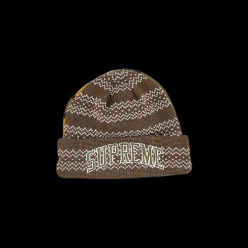 Supreme x New Era Split Beanie 'Brown'