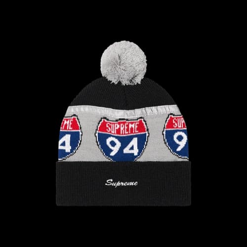 Supreme Interstate Reflective Beanie 'Black'