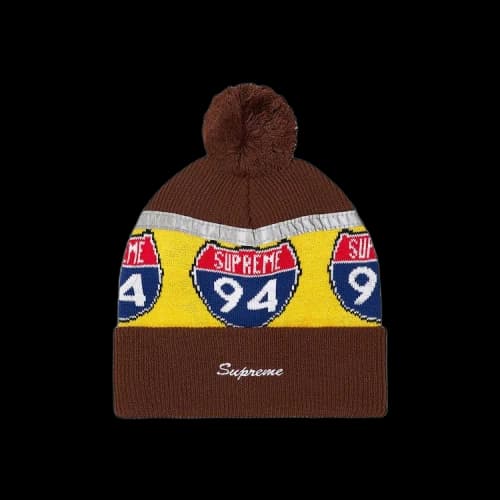 Supreme Interstate Reflective Beanie 'Brown'