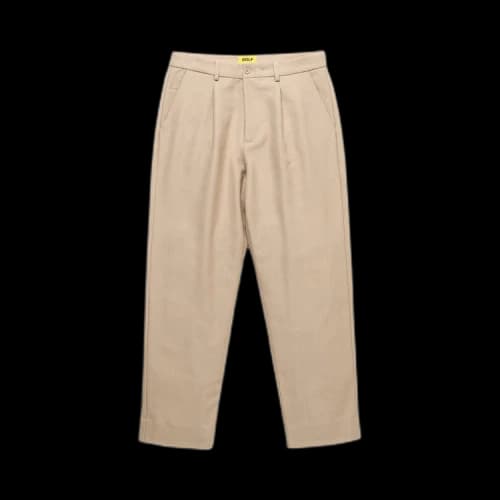GOLF WANG Grand Logo Pleated Front Trouser 'Brown'