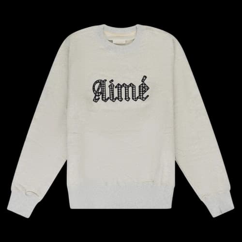 Aimé Leon Dore Houndstooth Applique Crewneck Sweatshirt 'Grey'