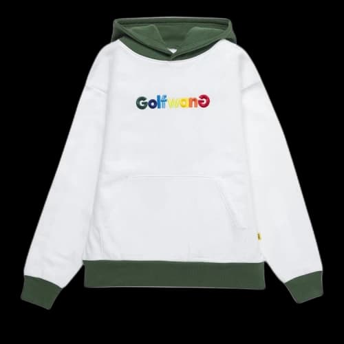 GOLF WANG Embroidered Happy Logo Hoodie 'White/Green'