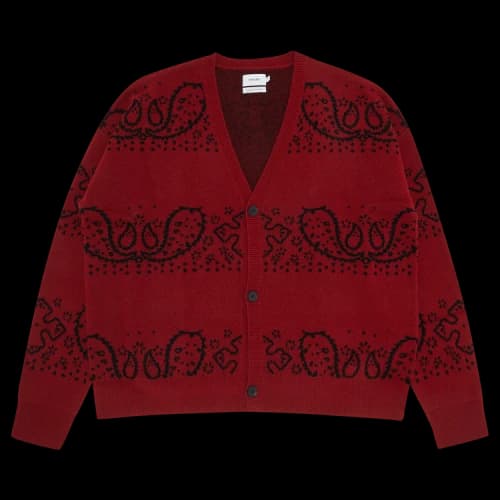 Rhude Bandana Knit Cardigan 'Red/Black'