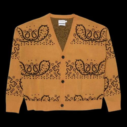 Rhude Bandana Knit Cardigan 'Yellow/Black'