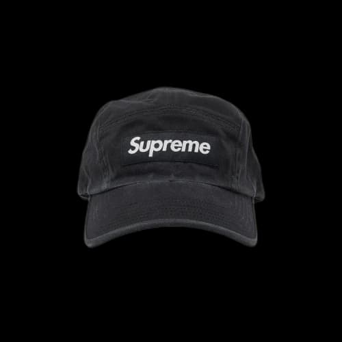 Supreme Washed Chino Twill Camp Cap 'Black'