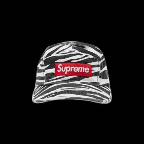 Supreme Washed Chino Twill Camp Cap 'Zebra'