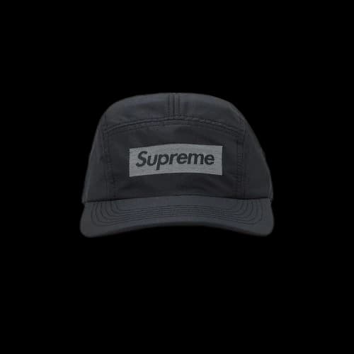 Supreme Reflective Jacquard Logo Camp Cap 'Black'