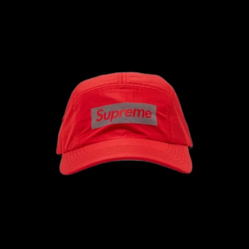 Supreme Reflective Jacquard Logo Camp Cap 'Red'