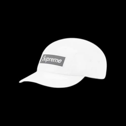 Supreme Reflective Jacquard Logo Camp Cap 'White'
