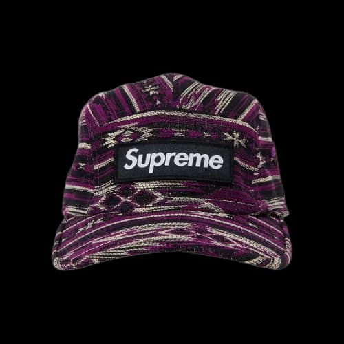 Supreme Woven Pattern Camp Cap 'Purple'