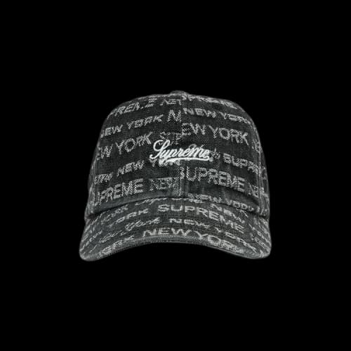 Supreme Multi Type Jacquard Denim 6-Panel 'Black'