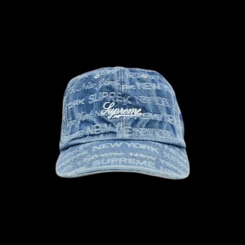 Supreme Multi Type Jacquard Denim 6-Panel 'Blue'