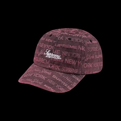 Supreme Multi Type Jacquard Denim 6-Panel 'Purple'