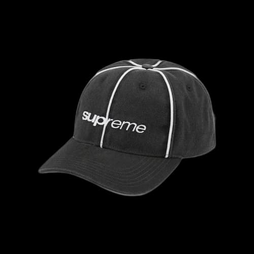 Supreme Piping 6-Panel 'Black'