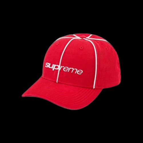 Supreme Piping 6-Panel 'Red'