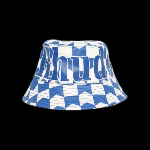 Rhude Checker Bucket Hat 'Blue/White'