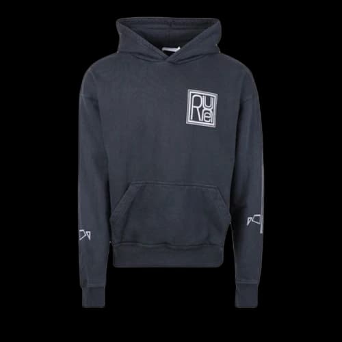 Rhude Square Logo Hoodie 'Vintage Black'