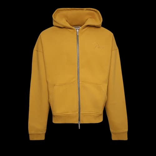 Rhude Zip Up Hoodie 'Mustard'