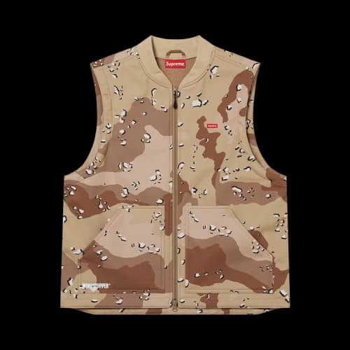 Supreme x WINDSTOPPER Work Vest 'Chocolate Chip Camo'